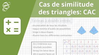 Allô prof  Cas de similitude des triangles CAC [upl. by Ardnuahc]