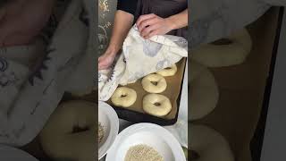 Sourdough bagel recipe up on YouTube long form videos bread food foodie shorts trending [upl. by Regdor37]