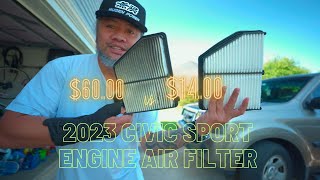 2023 Honda Civic Sport Engine Air Filter Replacement [upl. by Nauqaj]