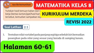 Kunci Jawaban Matematika Kelas 8 Halaman 60 61 Kurikulum Merdeka Soal Laihan 21 BAB 2 [upl. by Anelagna]