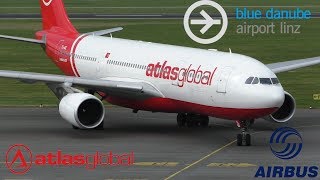 Atlas Global Airbus A330 at Linz Airport TCAGL [upl. by Hnahk]