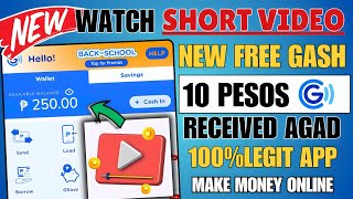 PER SHORT VIDEO10 COINSRECEIVED 10 PHP GCASHUP TO 250 PESOS KIKITAINNO INVESTearngcashhow [upl. by Ormiston806]