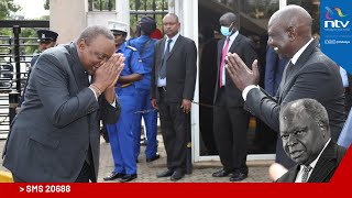 DP Ruto receives President Uhuru Kenyatta at Parliament to view Kibakis body [upl. by Aveneg]