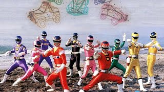 Megaranger Vs Carranger Henshin amp Roll Call [upl. by Rudwik]