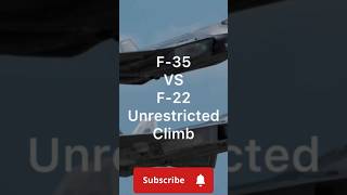 F35 vs F22 Unrestricted Climb Comparison [upl. by Efar]