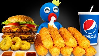 ASMR MUKBANG  Fast Food Burger Cheese Sticks Chicken Nuggets [upl. by Galvin]