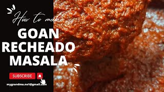 How to make Goan Recheado Masala  Goan Recheado Masala Recipe  Raehad Masala  Fish Fry Masala [upl. by Ajram]