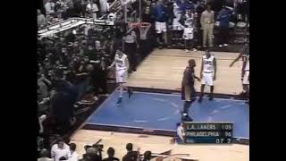 Rick Fox’s Accidental 3 pointer 2001 NBA Finals game 5 [upl. by Opal]