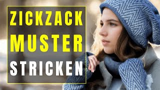 Zweifarbiges Hebemaschen Zick Zack Muster stricken [upl. by Littman]