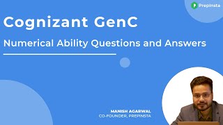 Cognizant GenC Numerical Ability Questions and Answers [upl. by Eiramalegna]