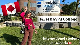 First Day at College 🏫 Canada college Vlog🇨🇦  Lambton college  Manvi Gangwani [upl. by Cavil]