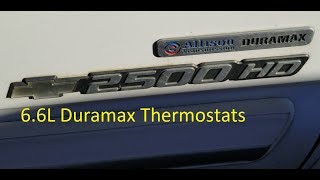 Changing the thermostats on a 66L Chevy Duramax Diesel [upl. by Athey]