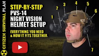 🟢 PVS14 Night Vision Helmet Setup  StepbyStep Everything you Need [upl. by Eniac929]