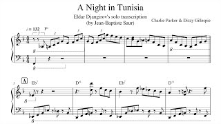 A Night in Tunisia  Eldar Djangirovs solo transcription [upl. by Ylicic]