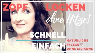 Zopflocken ➰ natürliche Locken ohne Hitze ➰ Locken Refresh CGM [upl. by Samford994]