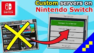 How to join custom servers on Nintendo Switch Minecraft Bedrock Tutorial [upl. by Aisorbma]