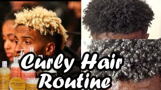 Black Mens Curly Hair Tutorial [upl. by Napier]