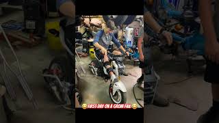 Grom wheelie fail hurt bad grom fail wheelie motorcycle bikelife hondagrom [upl. by Nylecaj632]