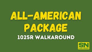 1025R John Deere Compact Tractor AllAmerican Package Walk Around [upl. by Ahtnammas]