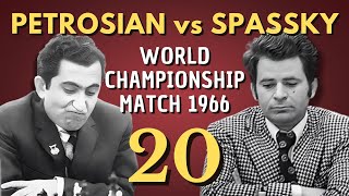 Tigran Petrosian vs Boris Spassky  World Championship Match 1966  Round 20 [upl. by Obie331]