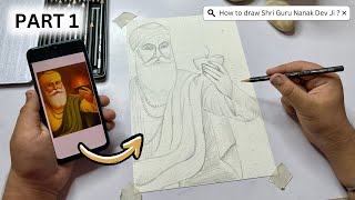 How to draw Shri Guru Nanak Dev Ji 🙏  Detailed Outline Tutorial  Kiratjot Singh Arts [upl. by Waynant]