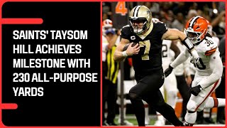 Taysom Hill Hits Career Milestone with 230 AllPurpose Yards  Saints Star Shines in Huge Win [upl. by Pratt8]