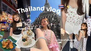 bangkok vlog 🇹🇭 clothes shopping paradise Thai traditional wear yummy food 🍜🍤✨ [upl. by Charline760]