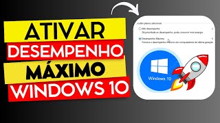 COMO ATIVAR O DESEMPENHO MÁXIMO NO WINDOWS 10 2025 [upl. by Aremus]