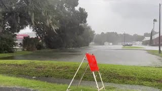 After heavy rain state helping local crews manage flooding across Zephyrhills [upl. by Ecirtnuahs]