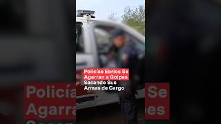 Policías ebrios se agarran a golpes sacando sus armas de cargo  N Shorts [upl. by Aicilec31]