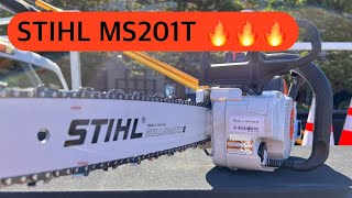 Stihl MS 201T CM with exhaust mod [upl. by Kella74]