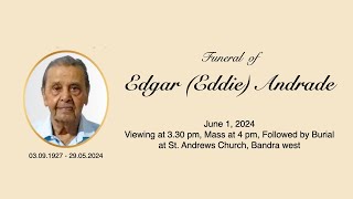 Funeral of Edgar Eddie Andrade  330 pm  June 1 2024 [upl. by Aidil]