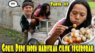 DEDE INOEN HABISKAN CILOK SATU GEROBAK [upl. by Acirederf]