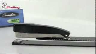 Swingline Long Reach Stapler Demo [upl. by Nerral340]