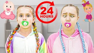 Ruby and Bonnie 24 Hour Baby Challenge and Other Fun Challenges for Kids [upl. by Habas]