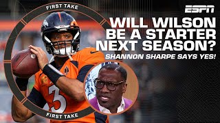 Shannon Sharpe believes Russell Wilson will be a starter in the NFL next season  First Take [upl. by Arissa]