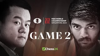 DING vs GUKESH  FIDE World Chess Championship 2024 Game 2  Will Ding Hold His Advantage [upl. by Ballou153]