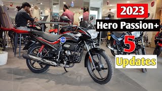 Hero Passion Plus 2023 OBD2 Bs7 New model  5 New features upgrade  On road Price  Mileage [upl. by Wrench]