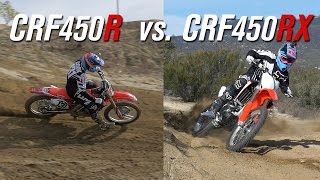 2017 Honda CRF450R vs CRF450RX [upl. by Aisac179]