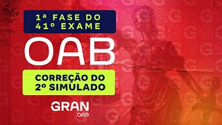 1ª fase do 41º Exame OAB Correção do 2º Simulado [upl. by Gilder]