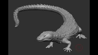 Sculpting an Earless Monitor Lizard in ZBrush Time Lapse [upl. by Bellina453]