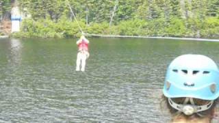 Les tyroliennes du Jardin des glaciers de Baie Comeau [upl. by Aneej]