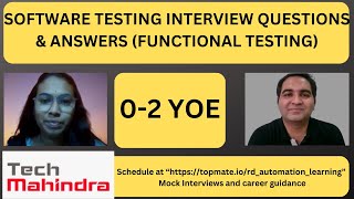 Software Testing Interview Questions and Answers  RD Automation Learning [upl. by Beitnes]