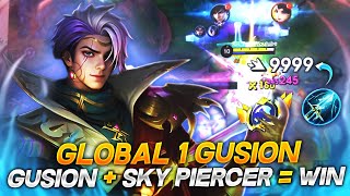 TOP 1 GLOBAL GUSION  GUSION  SKY PIERCER  WIN [upl. by Aivekahs770]