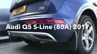 Audi Q5 SLine 80A 2017 Detachable Swan Neck Towbar  Enganches Aragón  E0409CV [upl. by Cullie]