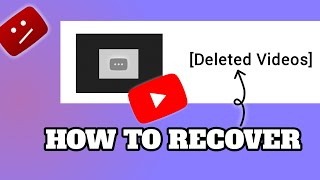 🔴Deleted YouTube videos recovery  How to Recover YouTube Deleted Video  Recover Deleted Video [upl. by Yllib]