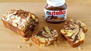 How to Make Nutella Swirl Cream Cheese Pound Cake Marble Chocolate Cake Recipe ヌテラマーブル パウンドケーキ [upl. by Nelyahs214]