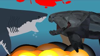 Megalodon vs Dunkleosteus  Animation Stick nodes Pro [upl. by Gleason]