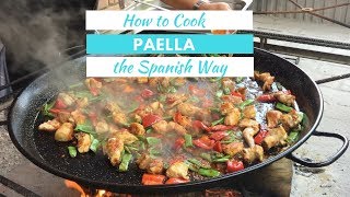 HOW TO COOK SPANISH PAELLA WITH MEAT Cook Paella Step by Step the Valencian Way [upl. by Ivett176]