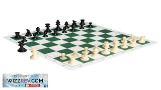 VEVOR Tournament Chess Set 20 Inch RollUp Beginner Chess Board Foldable Silicone Review [upl. by Ailalue667]